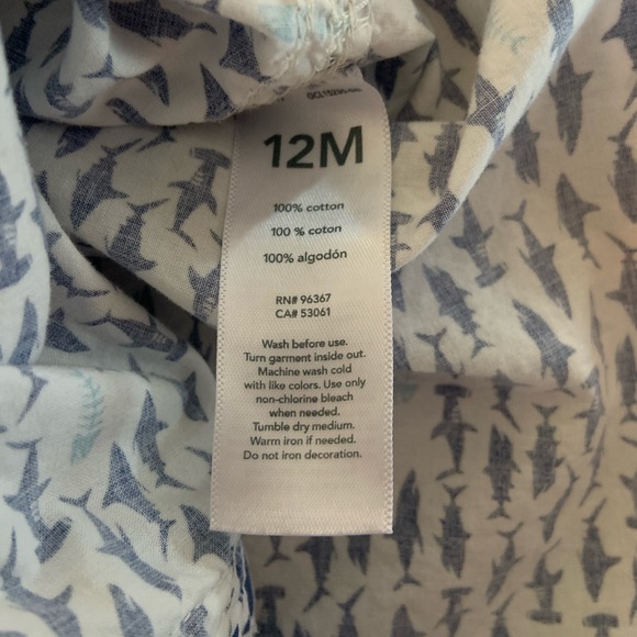 **SOLD** Osh Kosh Boys 12 Month Button Front Romper Bundle 100% Cotton - Picture 9 of 9